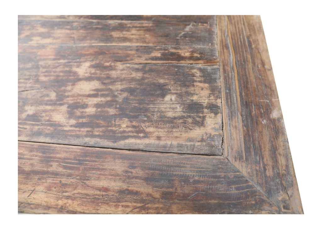 Alter Esstisch TINE Holz shabby schwarz quadratisch 90 x 90 cm EINZELSTÜCK