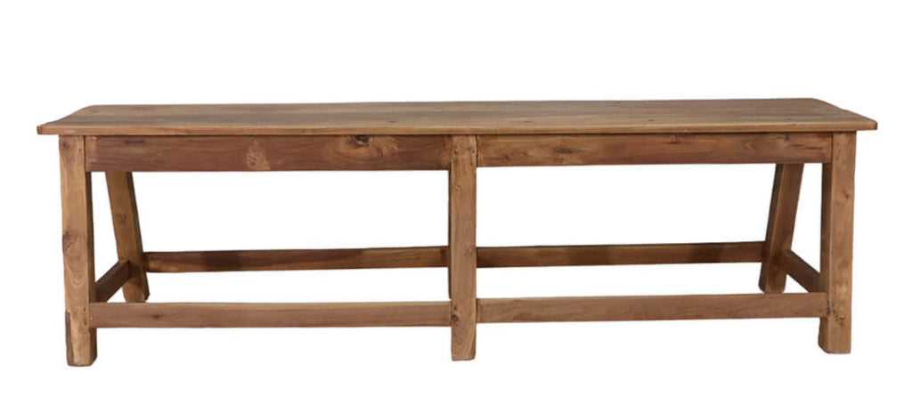 Altholz Bank B 153 cm in Natur als rustikale Sitzbank für Küche, Esszimmer und Flur im modernen Landhausstil