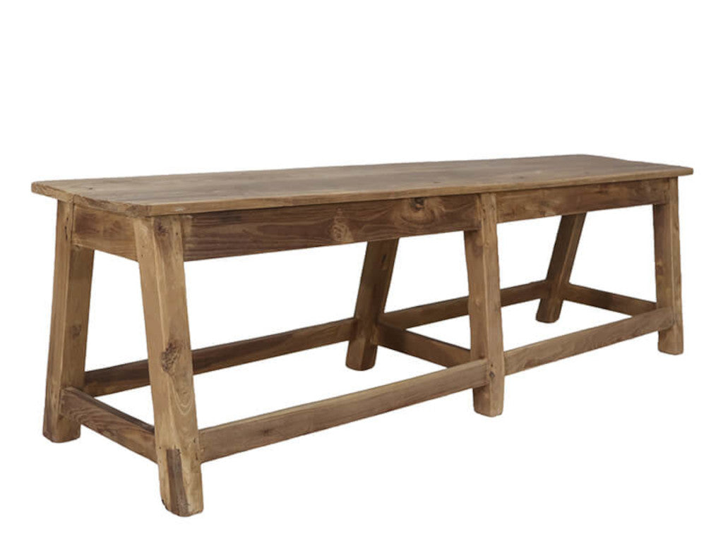 Altholz Bank B 153 cm in Natur als rustikale Sitzbank für Küche, Esszimmer und Flur im modernen Landhausstil