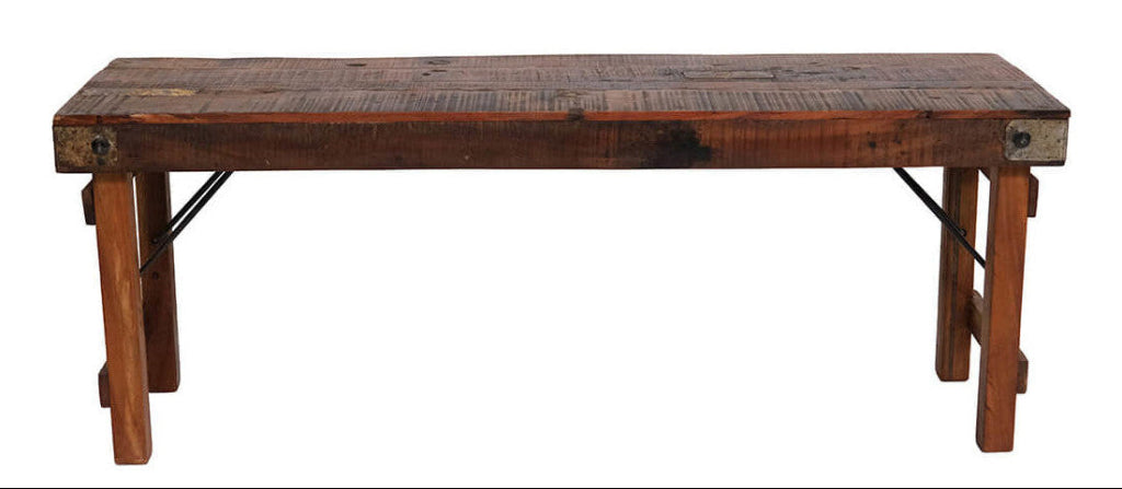 Natur Altholz Sitzbank B 119 cm Klappbank | Altholzmöbel