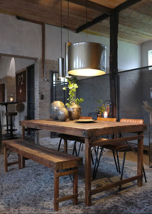 Klappbare Altholz natur Bank 165 cm