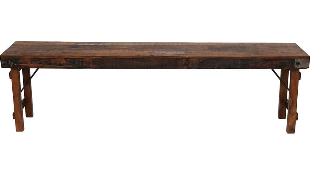 Klappbare Altholz natur Bank 165 cm