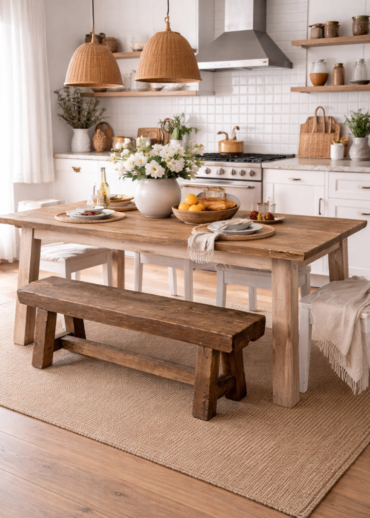 Altholz Bank, Sitzbank B 150 cm als Küchenbank