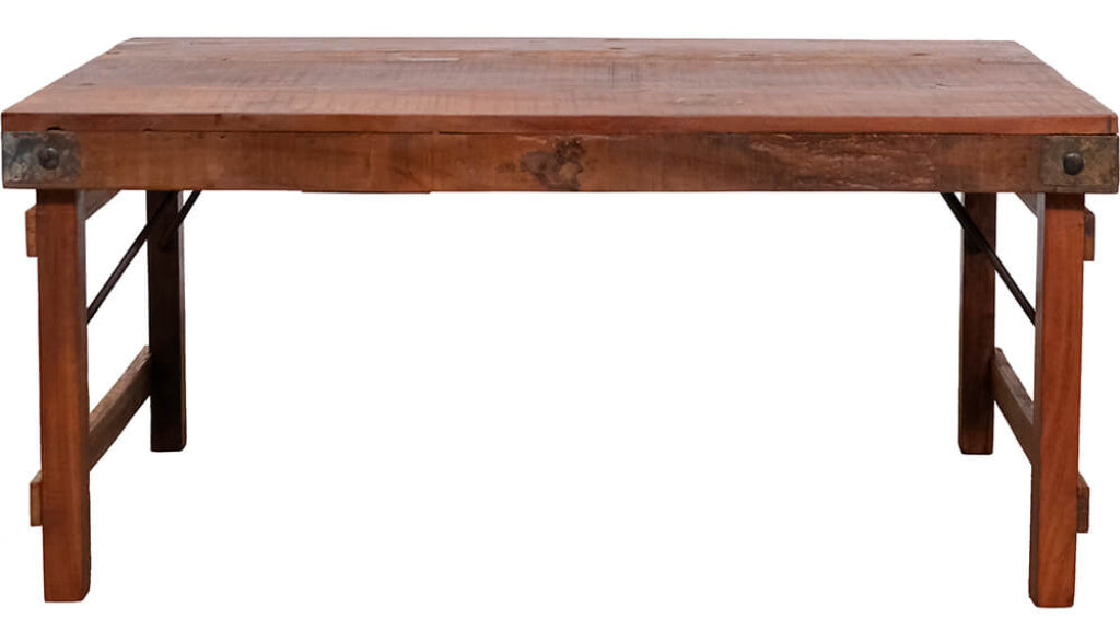 Recycelter Couchtisch aus Holz mit Patina einzigartiges Design Wohnzimmer