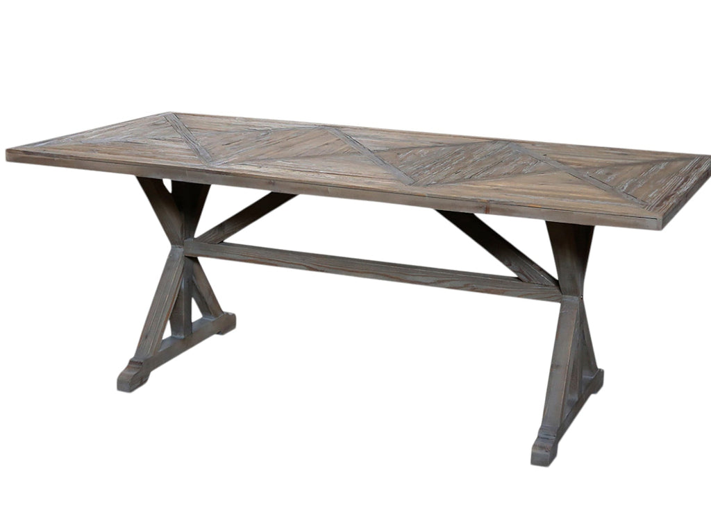 Altholz Esstisch  rechteckig L200/B90 cm - Recyclingholz Esstisch natur