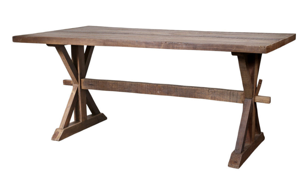 Altholz Esstisch 180 cm Landhausstil - Recyclingholz Natur