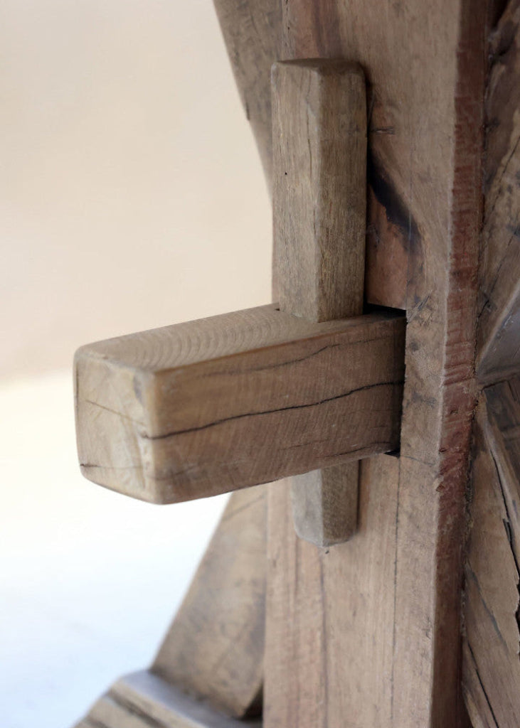 Altholz Esstisch 180 cm Landhausstil - Recyclingholz Natur, nostalgische Steckverbindungen