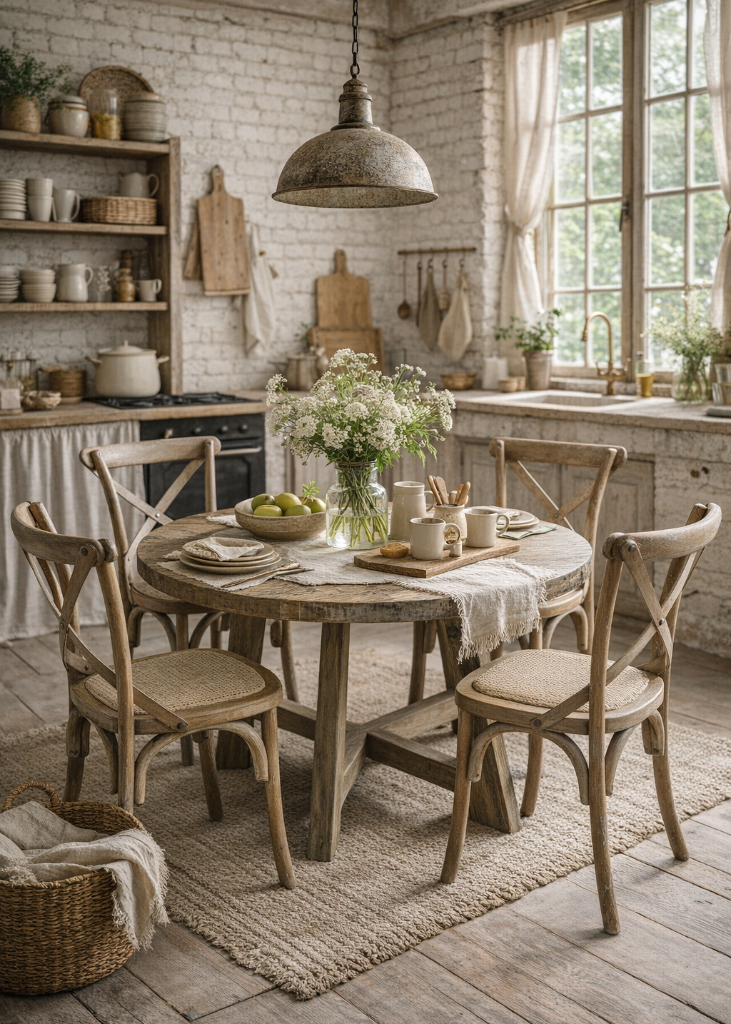 Altholz Esstisch rund 120 cm 