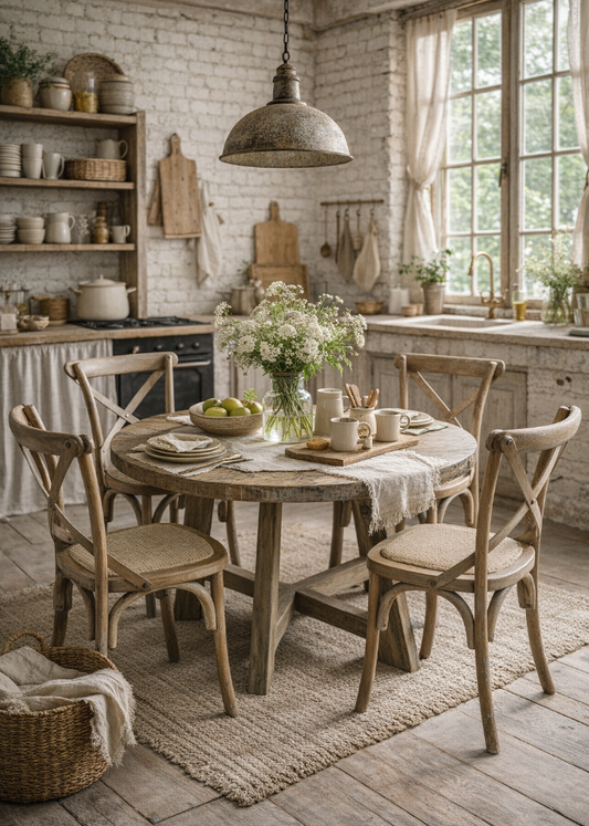 Altholz Esstisch rund 120 cm 