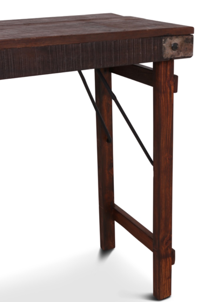 Vintage Konsolentisch aus Altholz Industrial Stil für Flur Wohnzimmer oder Geschäft