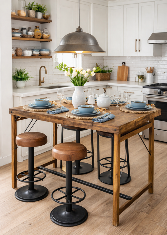 Altholz Stehtisch B 130 cm rustikales Design