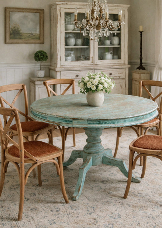 Landhaus Esstisch TRAVIS rund 130 cm