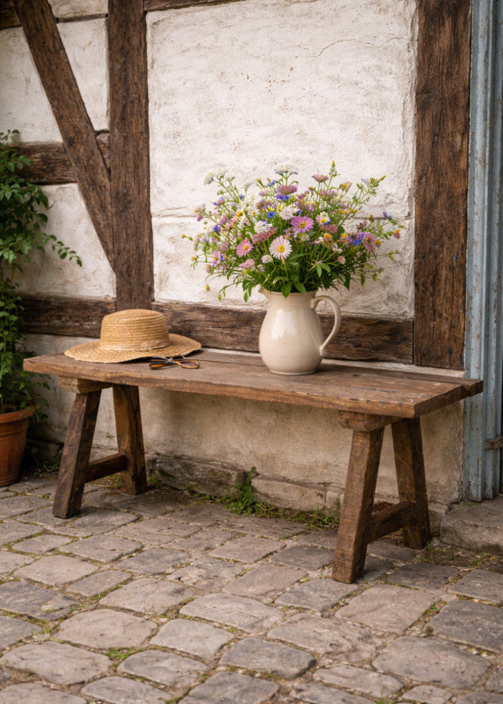 Altholz Sitzbank BABA 120 cm – Massivholz Bank aus Recyclingholz