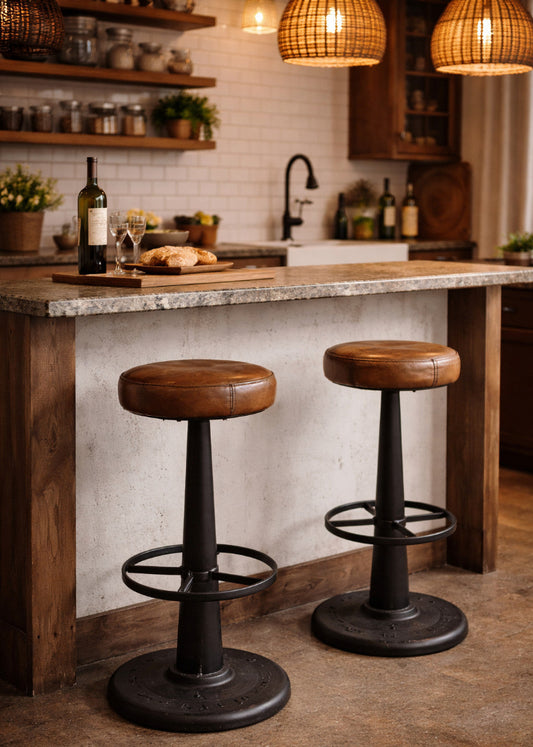 barhocker rund industrial am Küchentresen