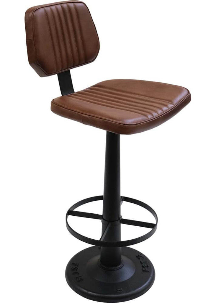 Barhocker Leder-Metall drehbar