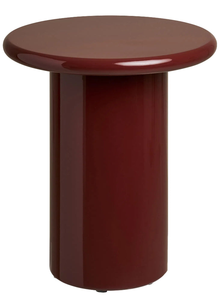 Beistelltisch rund D 45 cm rot-burgundi - modernes Design