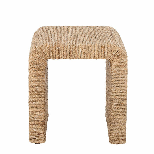 Beistelltisch, Hocker natur Rattan umwickeltes Holz