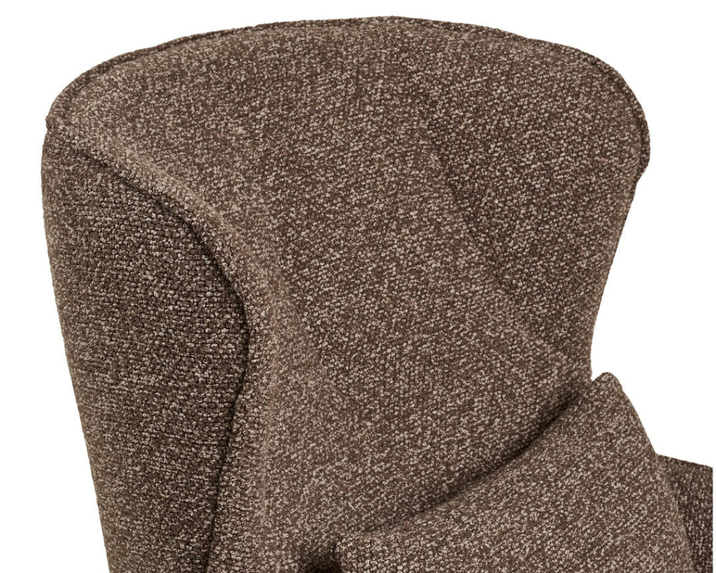 Moderner Lounge-Sessel BELLA mit Drehfunktion – Braun Meliert