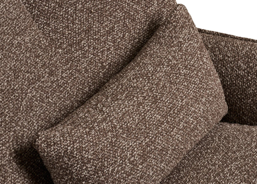 Moderner Lounge-Sessel BELLA mit Drehfunktion – Braun Meliert