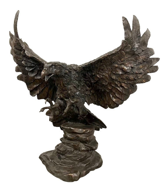 Bronze Skulptur "fliegender Adler"