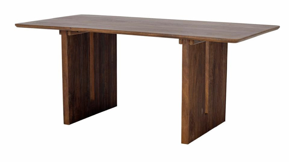 Designer Esstisch Massivholz L 180 cm, Plattenbeine