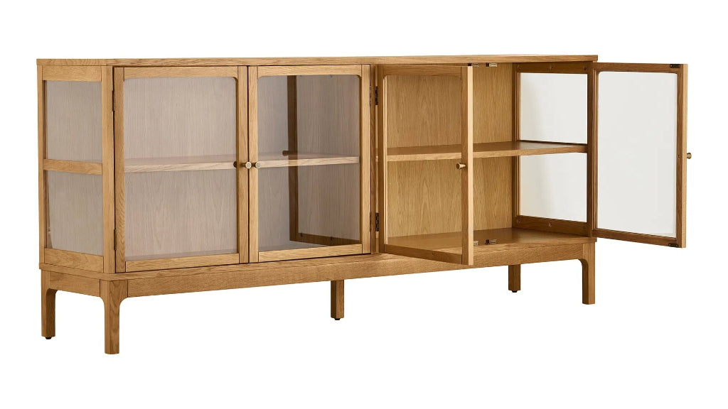 Elegante Sideboard-Vitrine im Skandi-Landhaus-Stil
