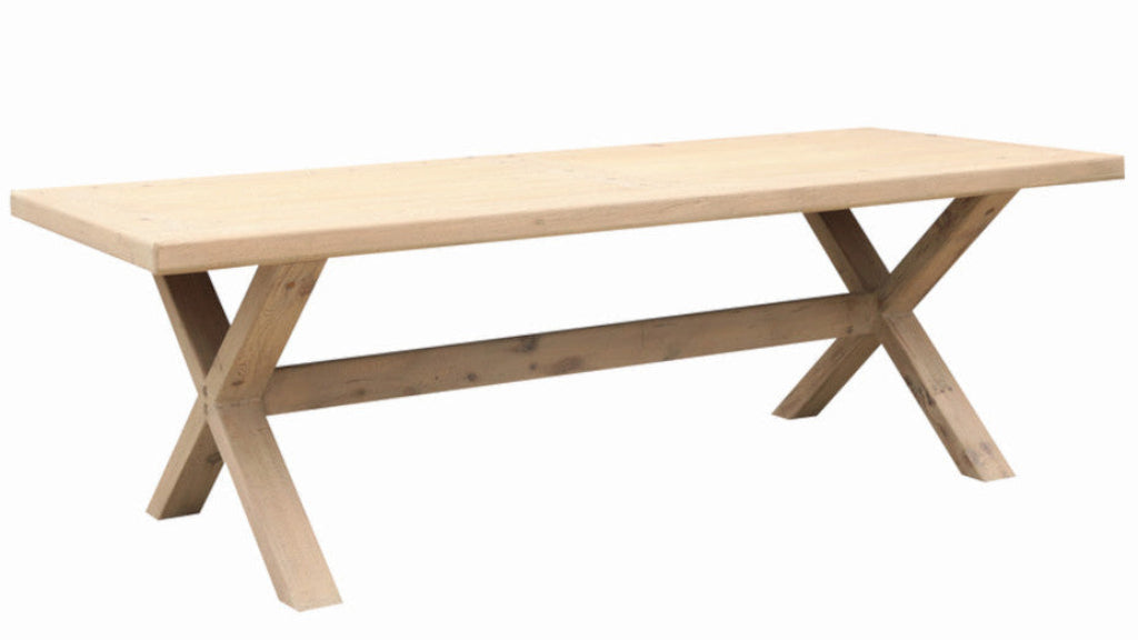 Esstisch Holz Natur X-Holzbeine - Landhaustisch