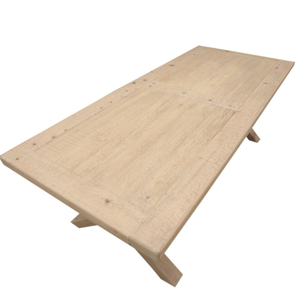 Esstisch TENA 240x100 cm Holz Natur X-Holzbeine - Landhaustisch