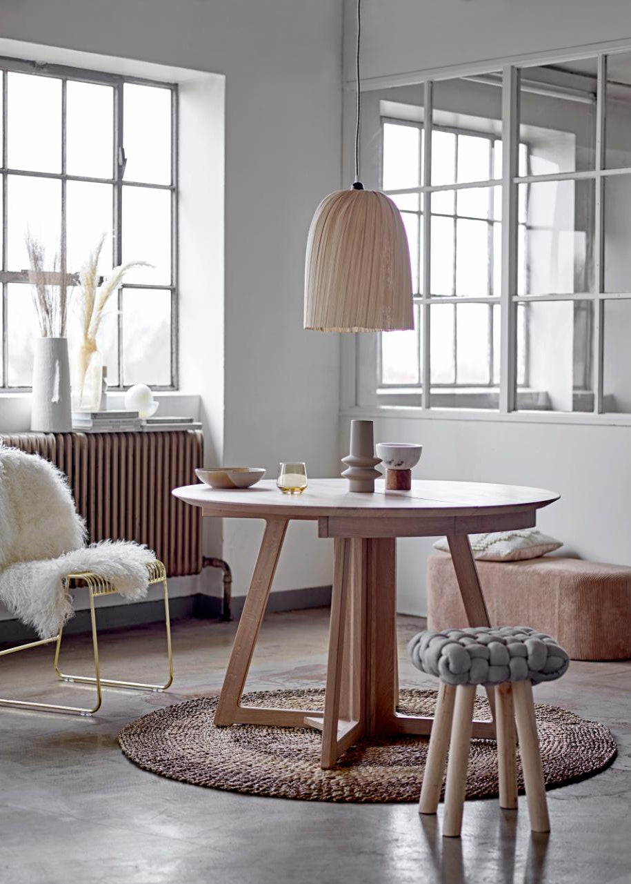 Esstisch aus Eiche rund ausziehbar, großer Ausziehtisch