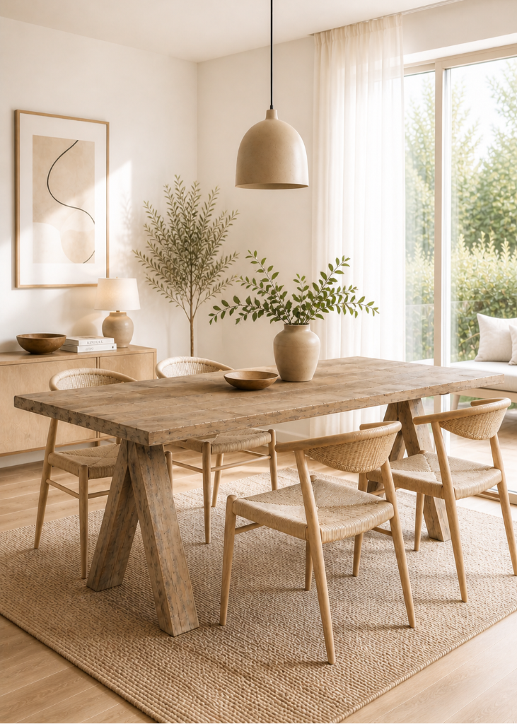 Esstisch 220 cm Massivholz Altholz PECK grau Landhausstil mit stabilen V-Beinen