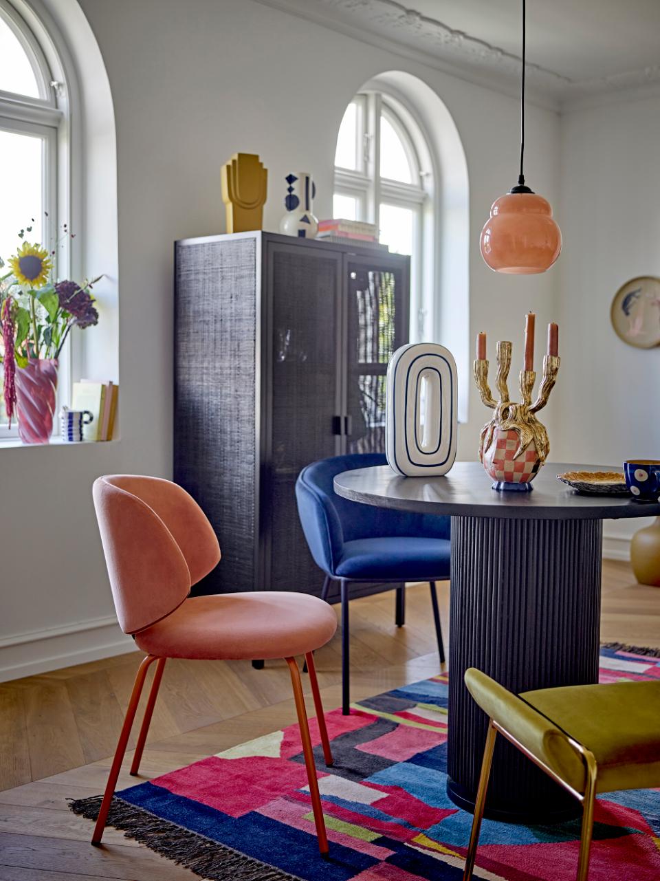 Esstisch - Schwarzer Bistrotisch rund D 90 cm FSC Mangoholz