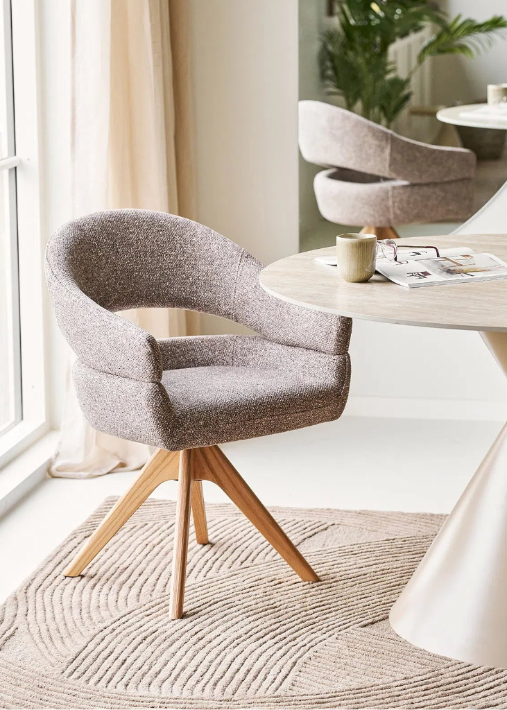 DAN, Esszimmerstuhl Drehfunktion Braun – Eiche | Komfort & Design