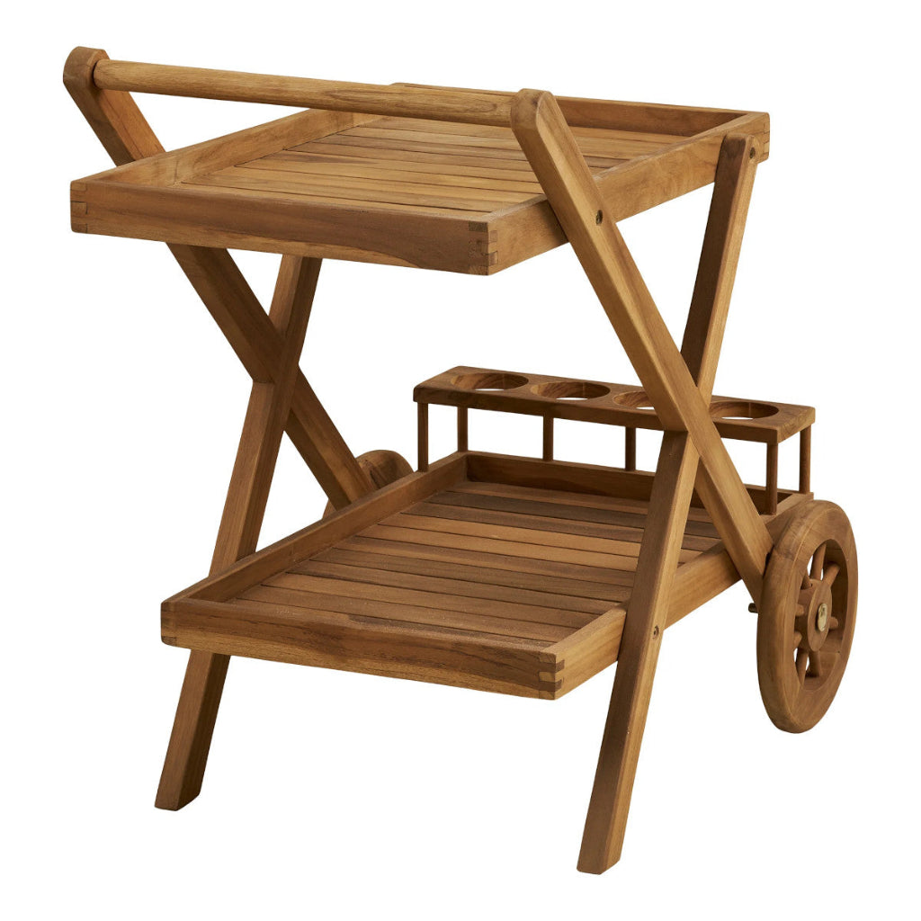 Landhaus Teewagen aus Teakholz für Terrasse, Wintergarten und stilvolle Gartenfeste