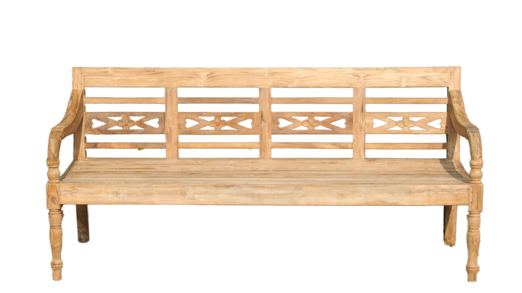 Große Gartenbank 190 cm aus Teakholz – Parkbank