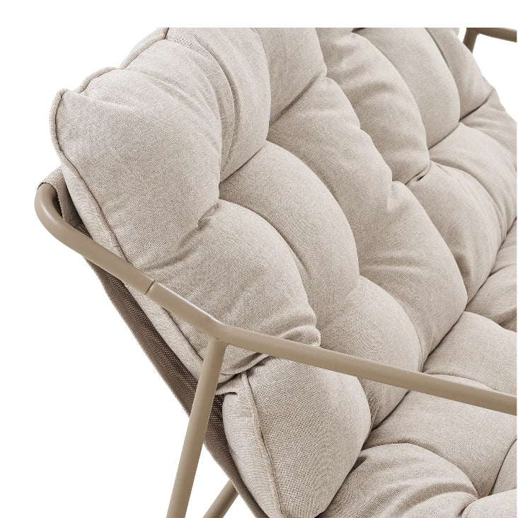 Gartenmöbel-Set 5 teilig modernes Design in beige-sand