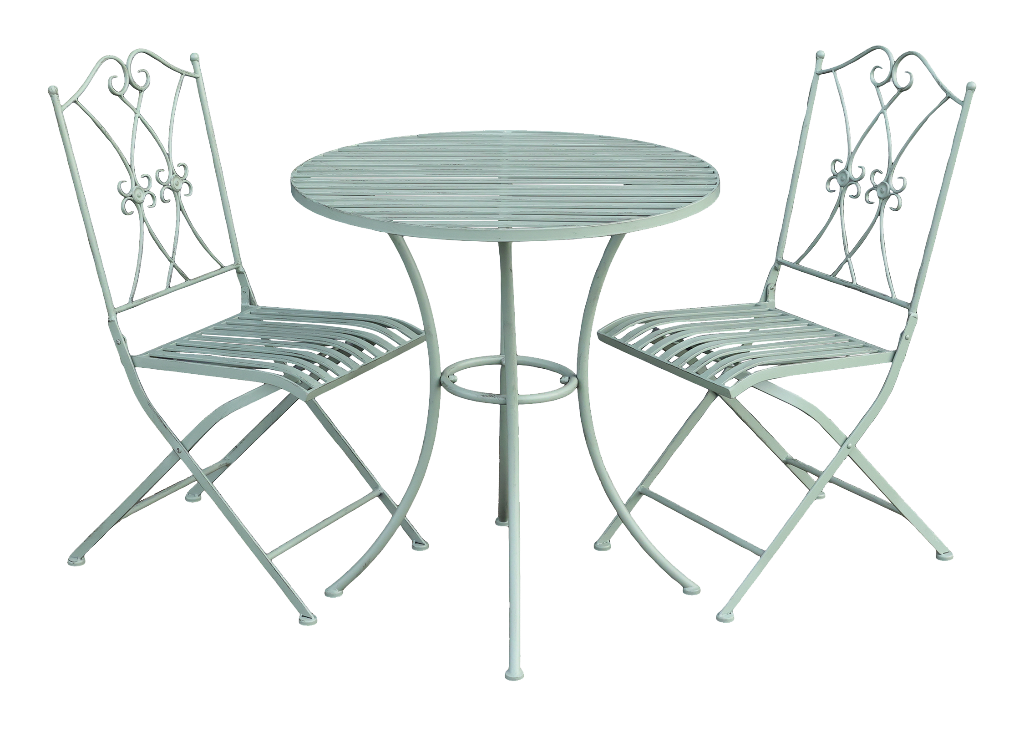 Kleines Gartenmöbel Set – 1 Tisch &amp; 2 Stühle