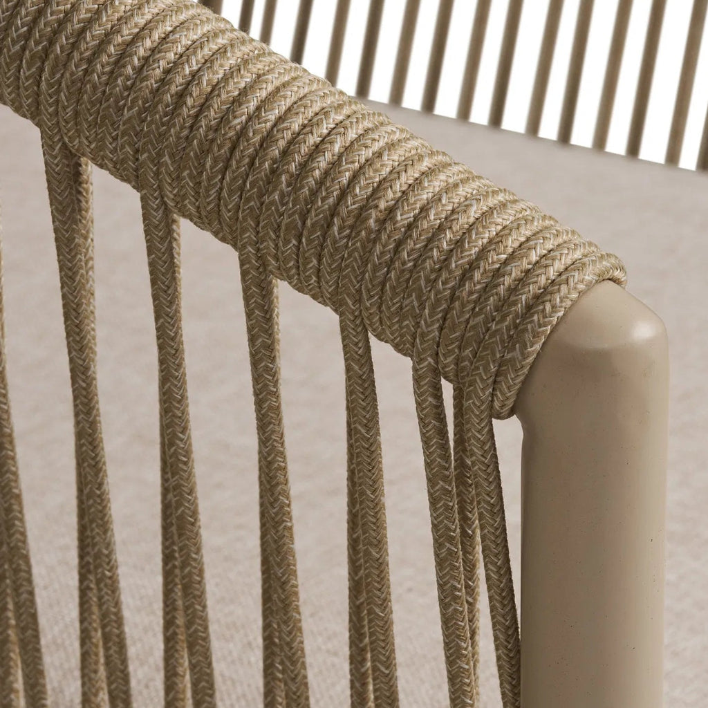 Gartenstuhl KIM 4er-Set – Modernes Design in Beige-Sand mit Kissen