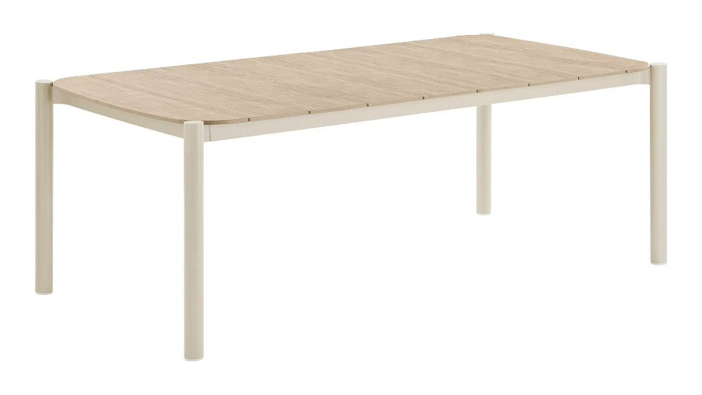 Moderner Gartentisch 200x100 cm – beige-natur - cosmali living