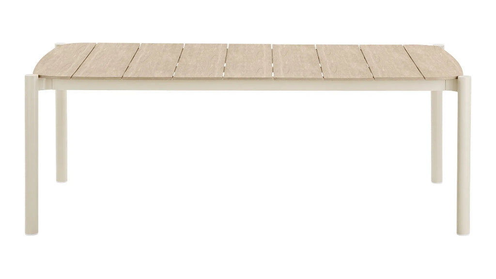 Moderner Gartentisch 200x100 cm – beige-natur - cosmali living