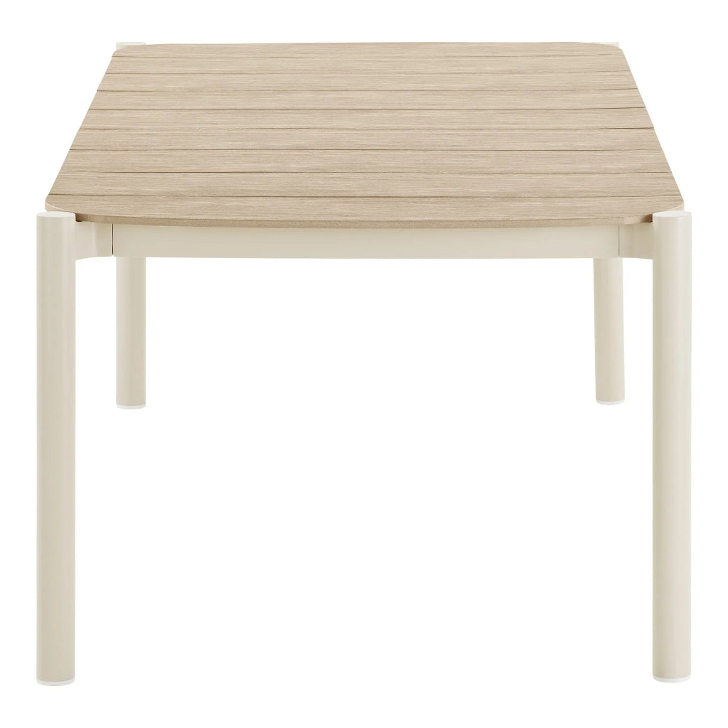 Moderner Gartentisch 200x100 cm – beige-natur - cosmali living