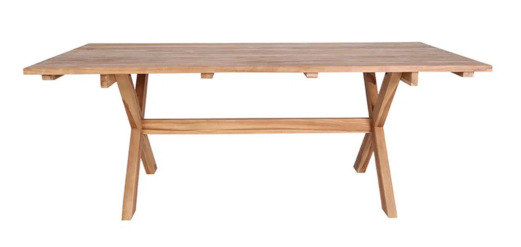 Recyclingholz Gartentisch Teakholz 200x90 cm - Landhaus Esstisch