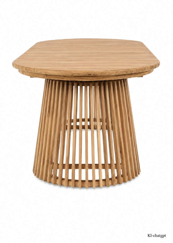 Moderner Holz Gartentisch für Garten und Outdoor Gastronomie