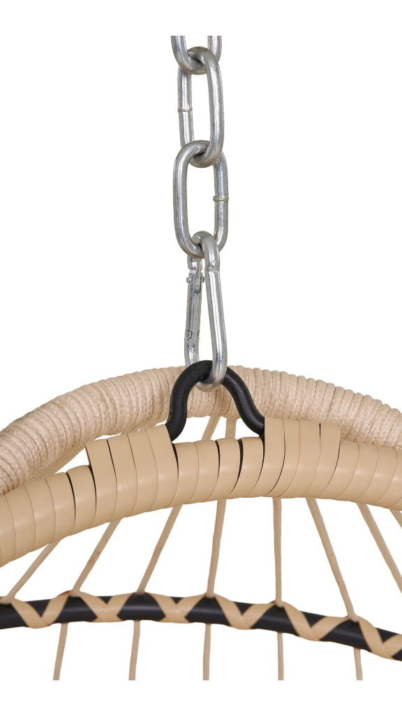 Outdoor Hängesessel in Beige Grau oder Schwarz mit hoher Belastbarkeit bis 110 kg