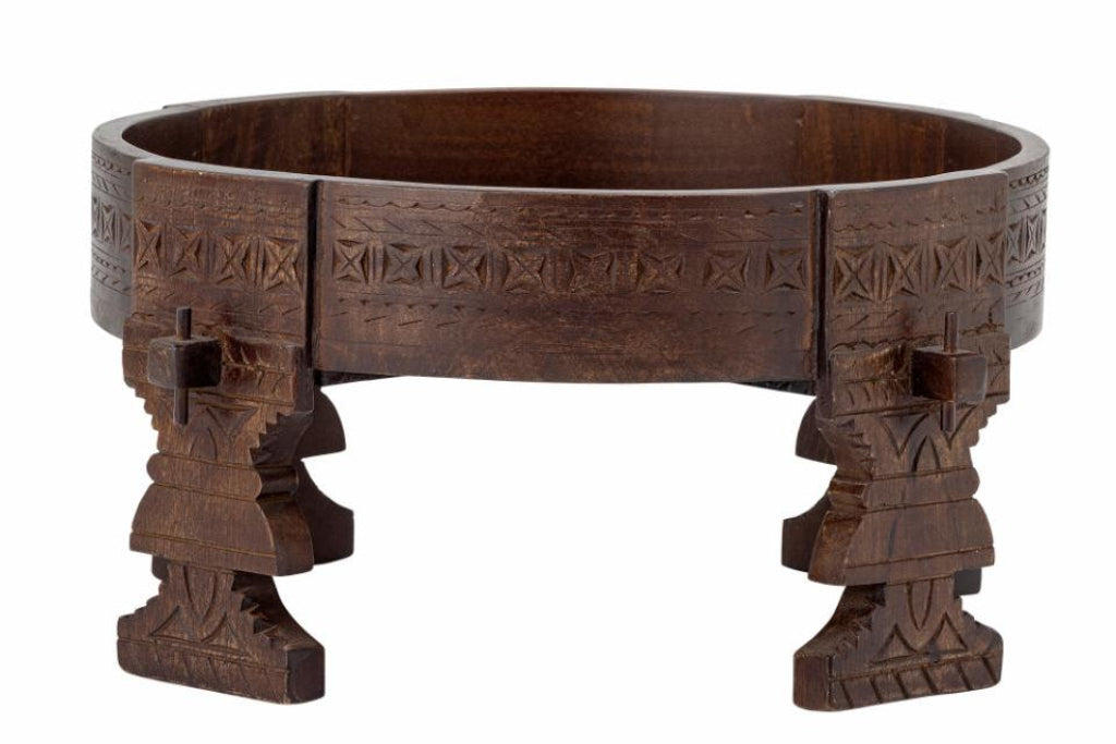 Orientalischer Hocker mit Kissen oder als kleiner Tisch Holz mit Verzierungen