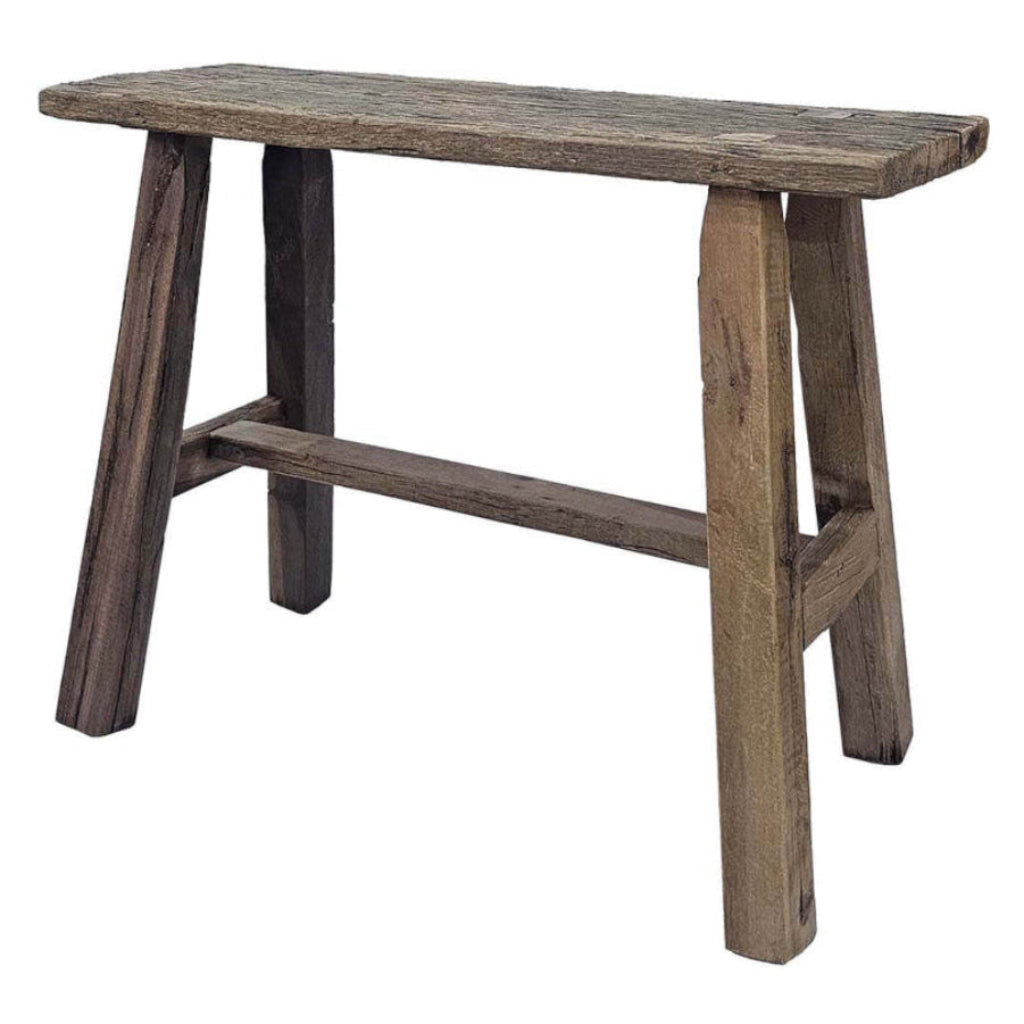 Altholz Hocker eckig vintage