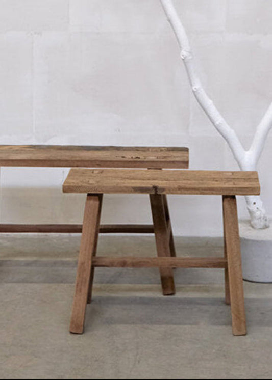 Altholz Hocker eckig vintage, Beistelltisch