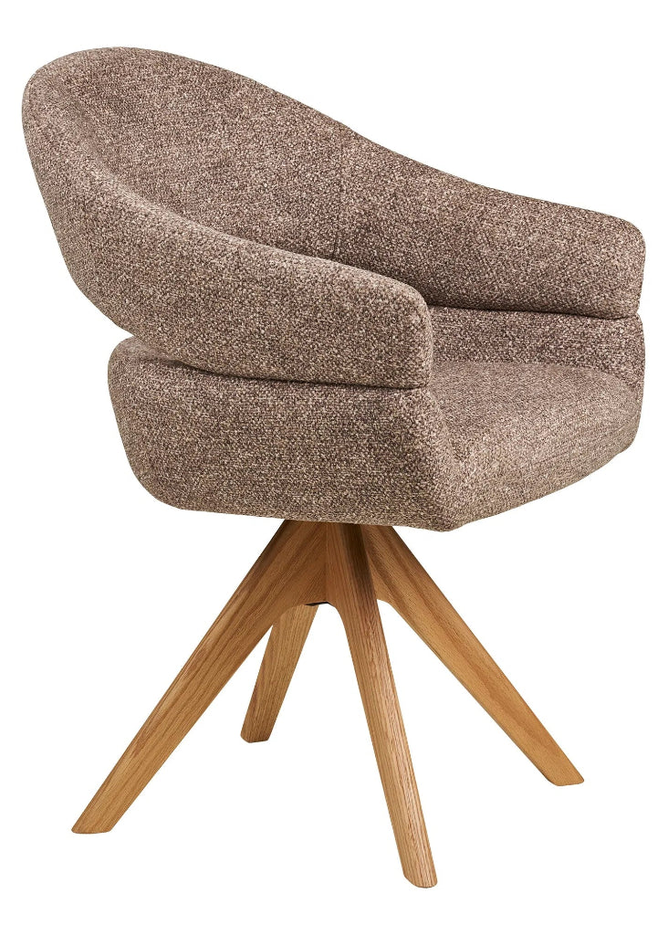 Esszimmerstuhl Drehfunktion Braun – Eiche