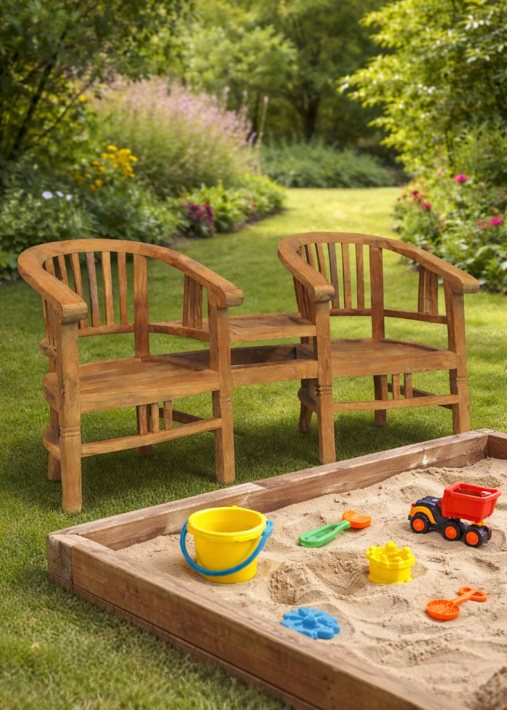 Zauberhafte Kinderbank – Romantik für kleine Gartenmomente