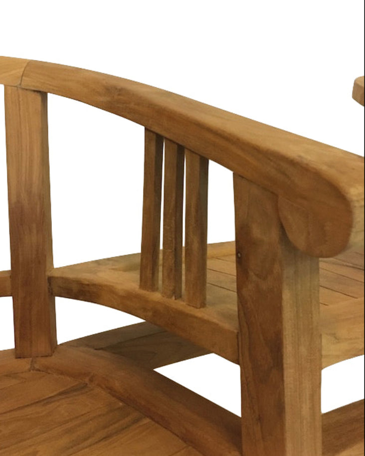 Holz Loveseat für Kinder im Garten – wetterfeste Teakbank im Landhausstil
