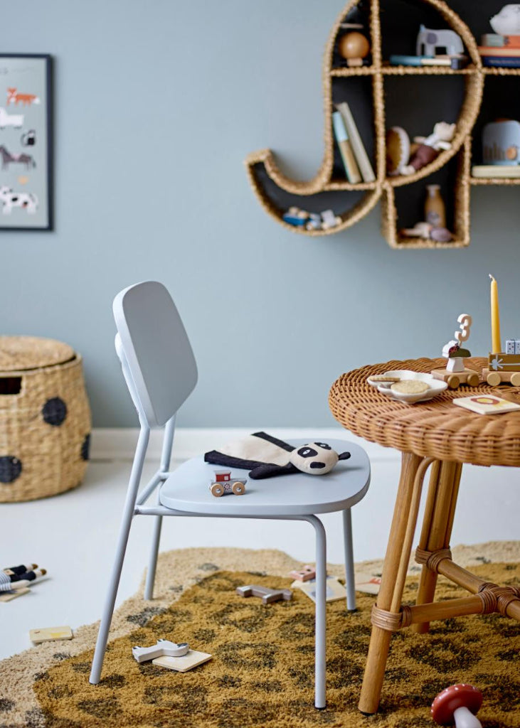 Kinderstühle GESA 2er Set Blau - Holzstuhl mit Metallbeinen